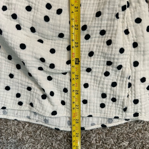 A382 Madewell Lightspun Ruffle-Sleeve Babydoll Dress in Dot Toss Size XS - Picture 7 of 8